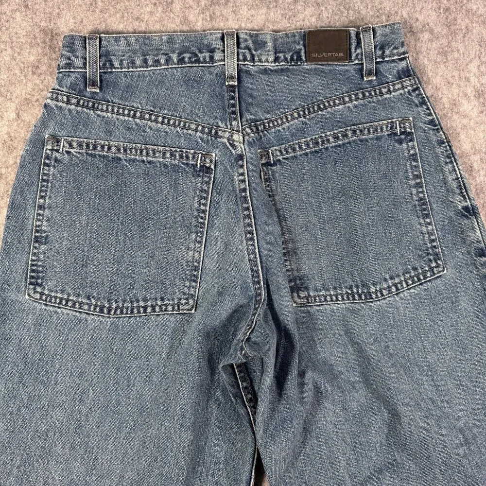 VTG Levis Silvertab Baggy Fit Jeans Mens 32x32 Measures 31x31 Blue Y2K USA Made
